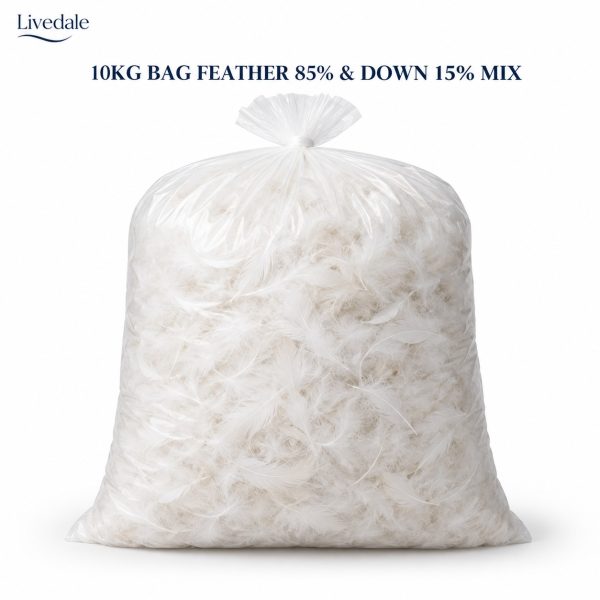 10kg bag of 85% feather and 15% down cushion filling