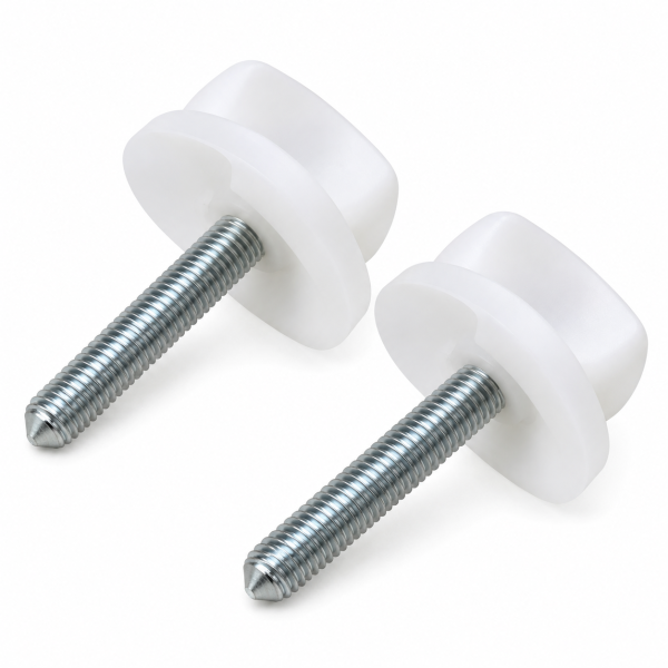 Combined headboard bolt and plastic washer fixings for divan bed headboard struts